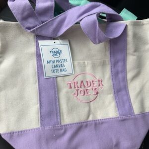 Chic Purple and Cream Tote Bag with Lavender Accents